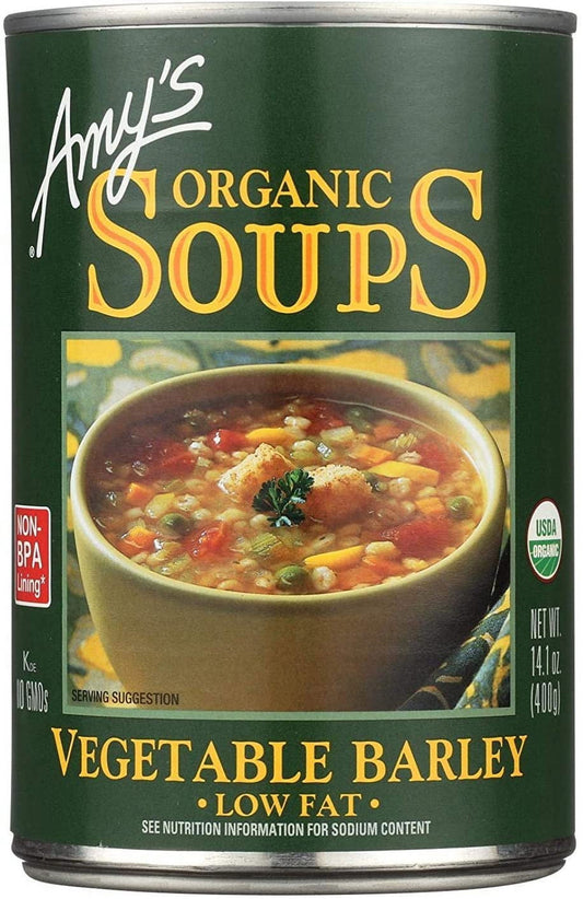 Amy's Organic Soup Low Fat Vegetable Barley 14.1 fl oz (Pack of 4)