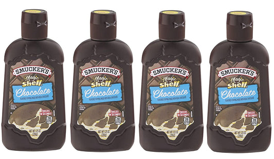 Smucker's Magic Shell Ice Cream Topping, Chocolate Flavor, 7.25-ounce Bottles (Pack of 4)