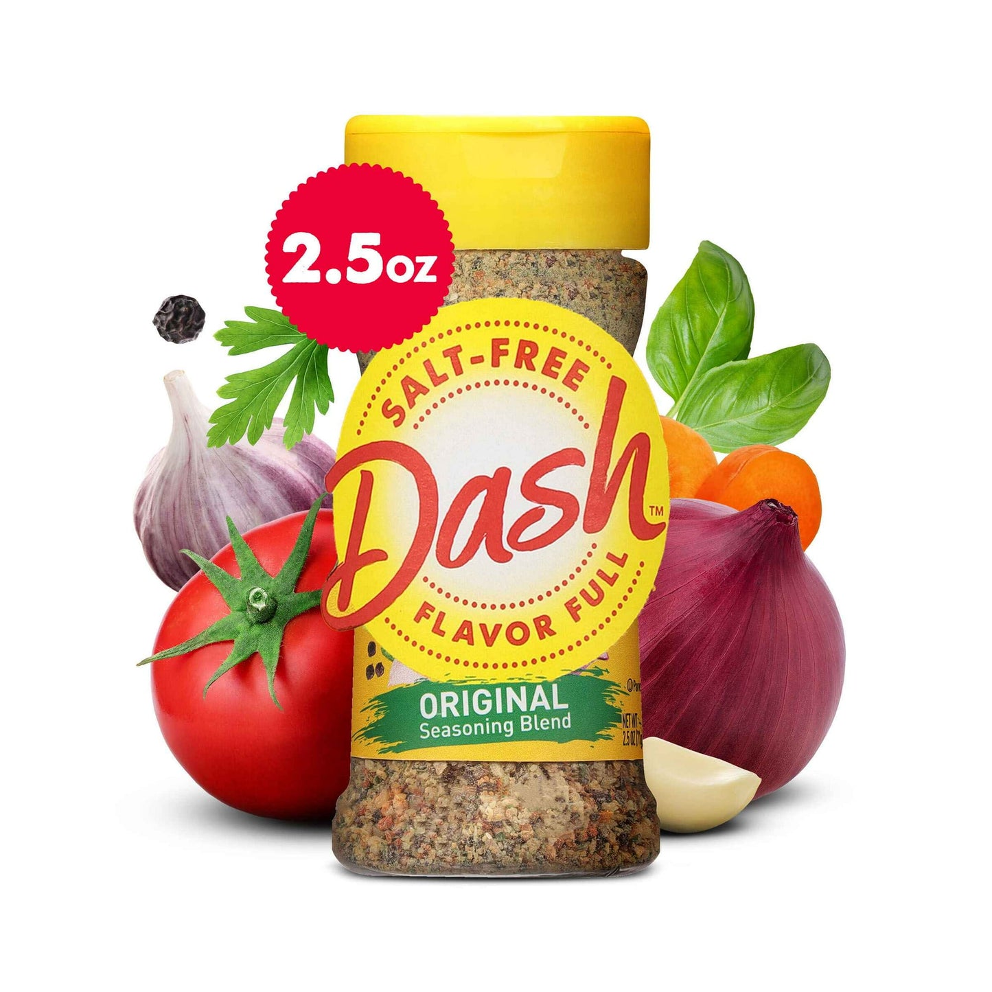 Dash Original Seasoning Blend, Salt free, Kosher, 2.5 oz (Pack of 2)