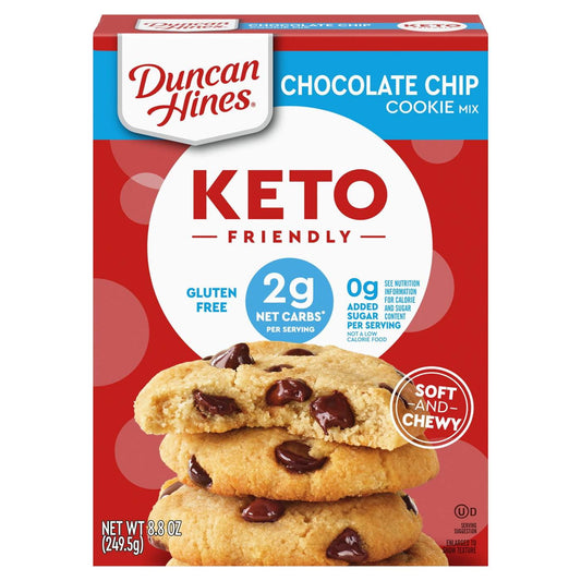 Duncan Hines Keto Friendly Chocolate Chip Cookie Mix, 8.8 oz, Pack of 2