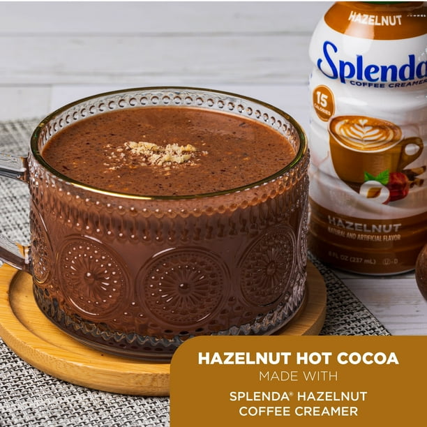 Splenda Sugar Free, Low Calorie Hazelnut Coffee Creamer, 8 fl Ounce Bottle, Pack of 2