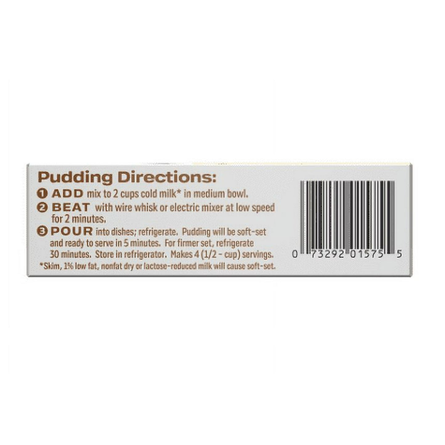 Sonic Banana Shake Instant Pudding Mix, 4 Servings, 3.03 oz Shelf-Stable Cardboard Box (Pack of 5)