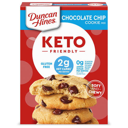 Duncan Hines Keto Friendly Chocolate Chip Cookie Mix, 8.8 oz, Pack of 2
