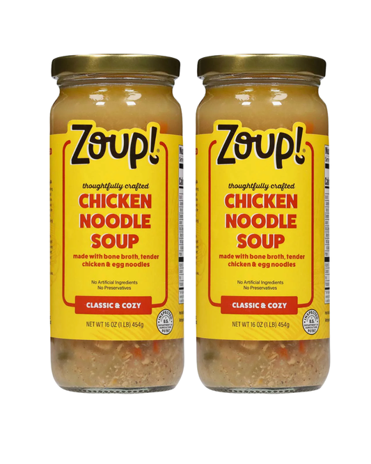 Zoup! Chicken Noodle Soup, Shelf-Stable, 16oz (Pack of 2)