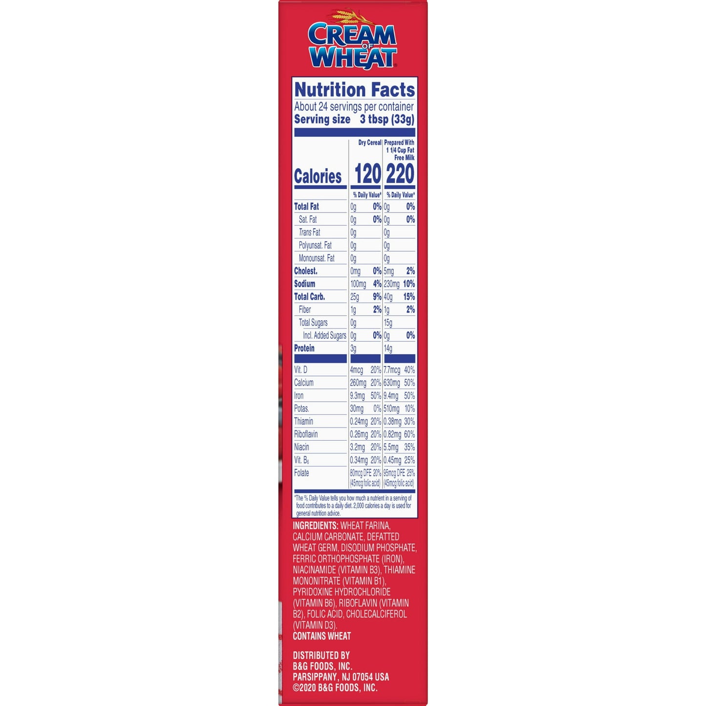 Cream of Wheat 2.5 Minute Hot Cereal, Original Flavor, Kosher, Shelf-Stable, 28 oz Box (Pack of 4)