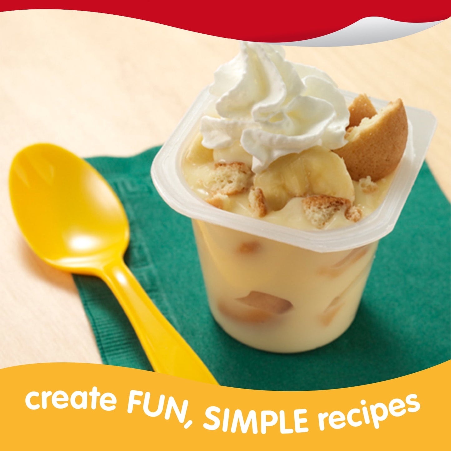 Snack Pack Banana Cream Pie Flavored Pudding, Lunchbox Snack, 3.25 oz Pudding Cups, 4 Count (Pack of 2)