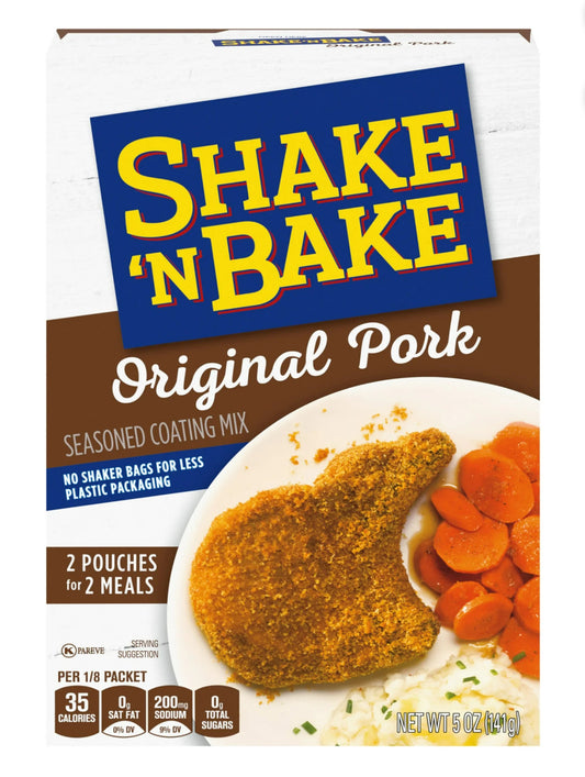 Shake 'N Bake Original Pork Seasoned Coating Mix, 2 ct (Pack of 4)