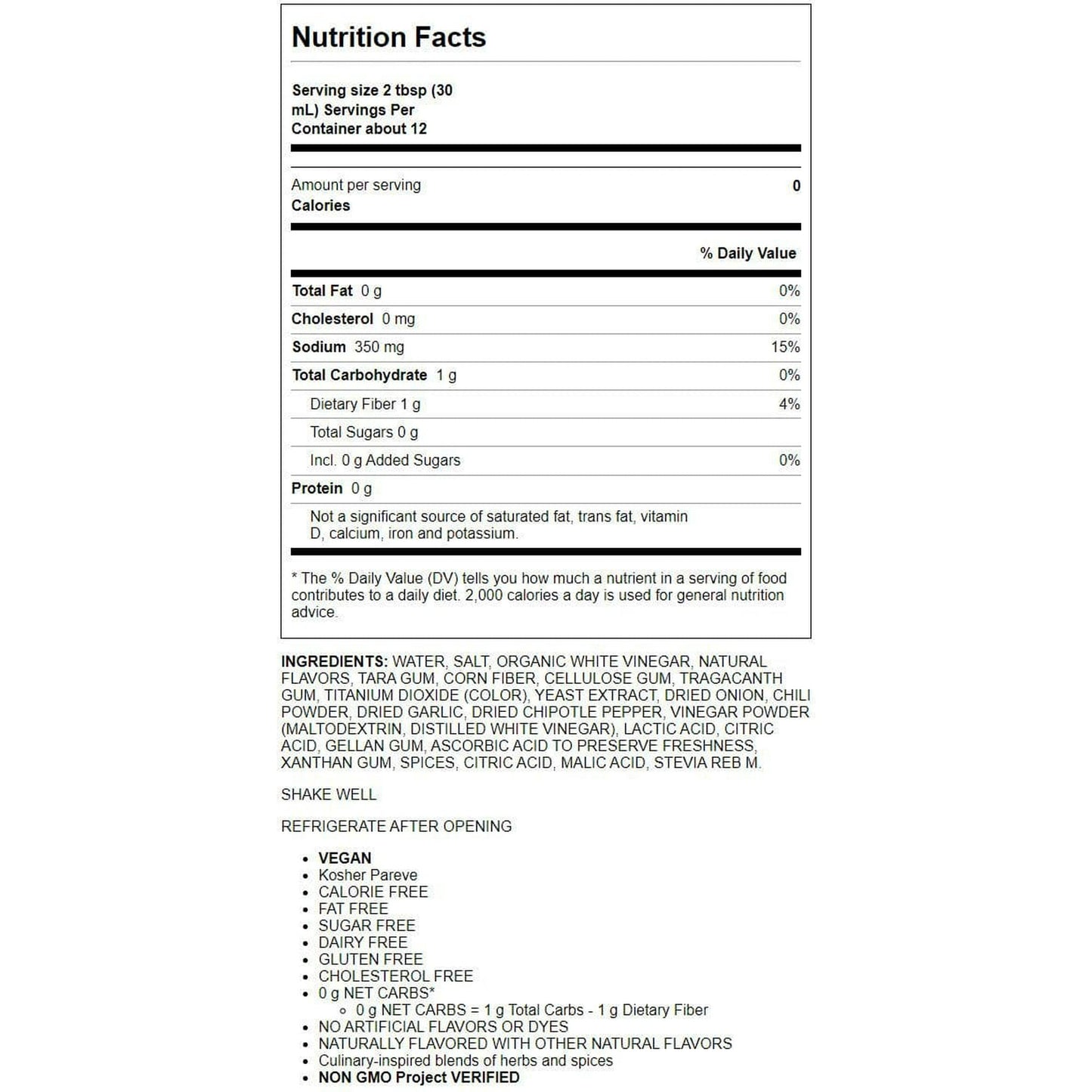 Walden Farms Chipotle Ranch Dressing, 12 oz. Bottle, Fresh and Delicious Salad Topping, Smooth and Creamy