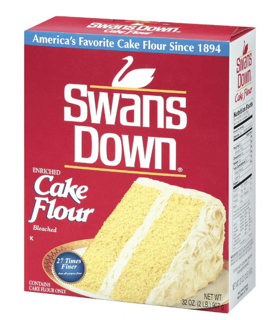Swans Down Cake Flour, Enriched and Bleached, 32 oz Box (Pack of 4)