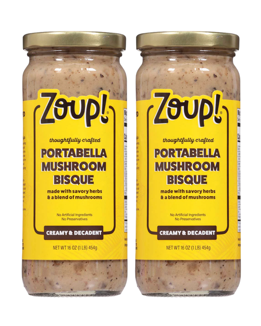 Zoup! Portobello Mushroom Bisque Soup, Shelf-Stable, 16 oz (Pack of 2)