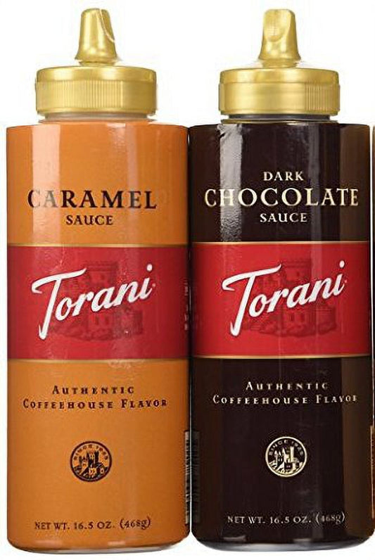Torani Sauce , 16.5oz (2-pack Chocolate & Caramel)