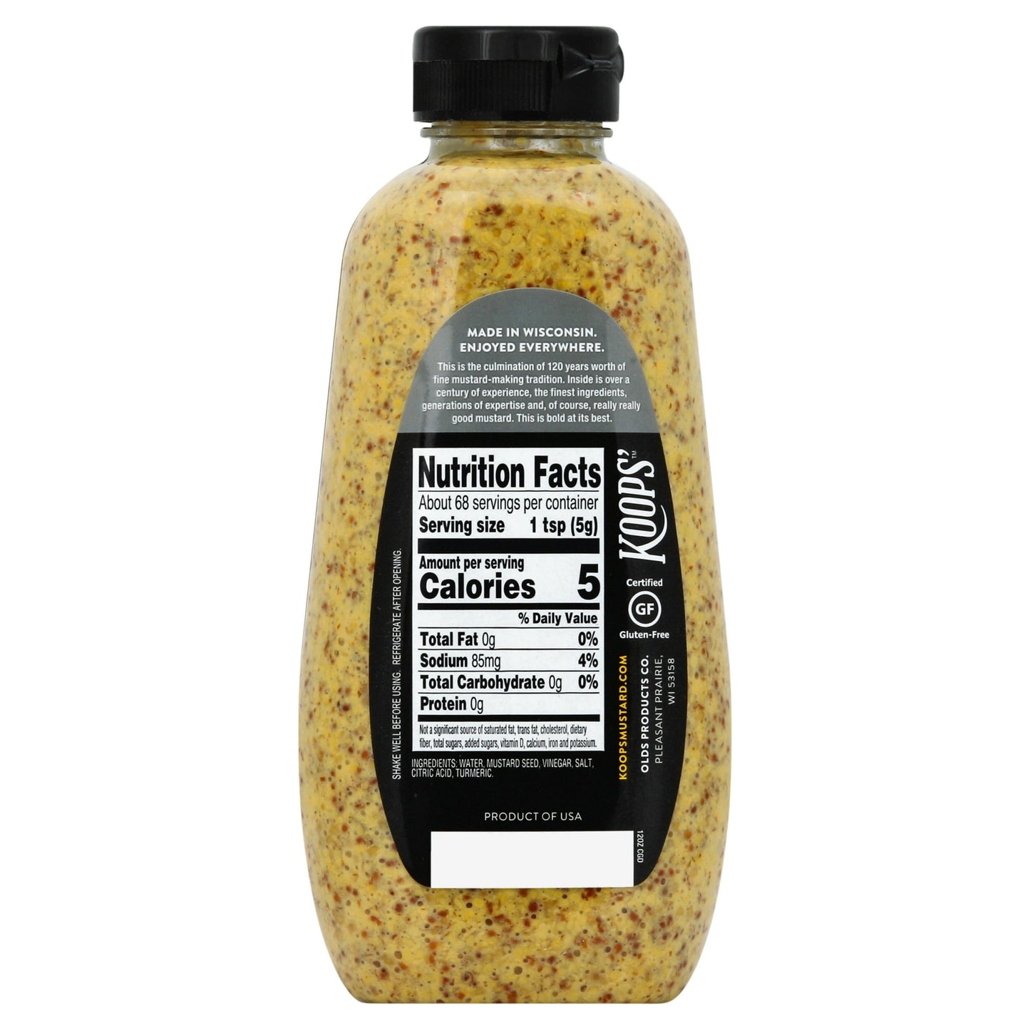 KOOPS' Mustard, Stone Ground Mustard, 12 oz, (Pack of 2)