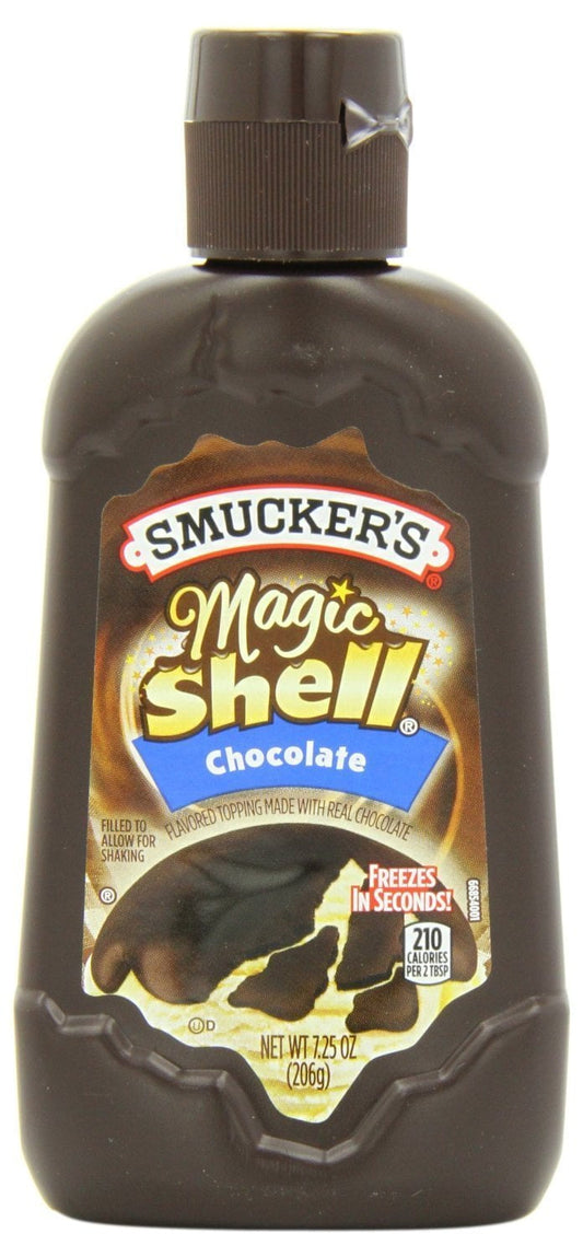 Smuckers Magic Shell Ice Cream Topping, Chocolate Flavor, 7.25-Ounce Bottle Pack Of 3