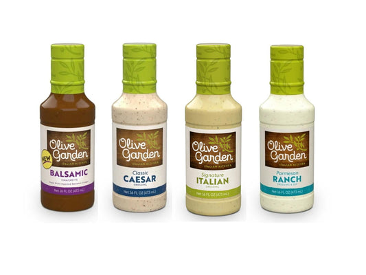 Olive Garden Dressing Variety Pack (Ranch, Italian, Caesar, Balsamic)