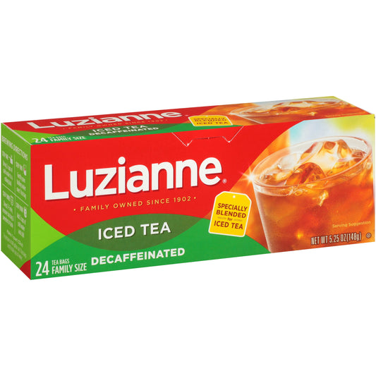 Luzianne Decaffeinated Iced Tea Bags 24 Count, 5.25 oz