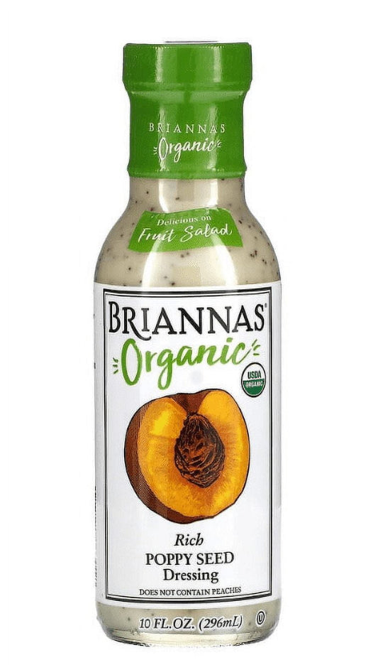 Briannas, Organic Rich Poppy Seed Dressing, 10 fl oz (Pack of 2)