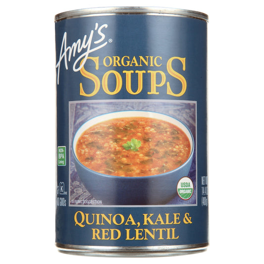 Amy's Organic Quinoa, Kale & Red Lentil Soup 14.4 oz, Pack of 4