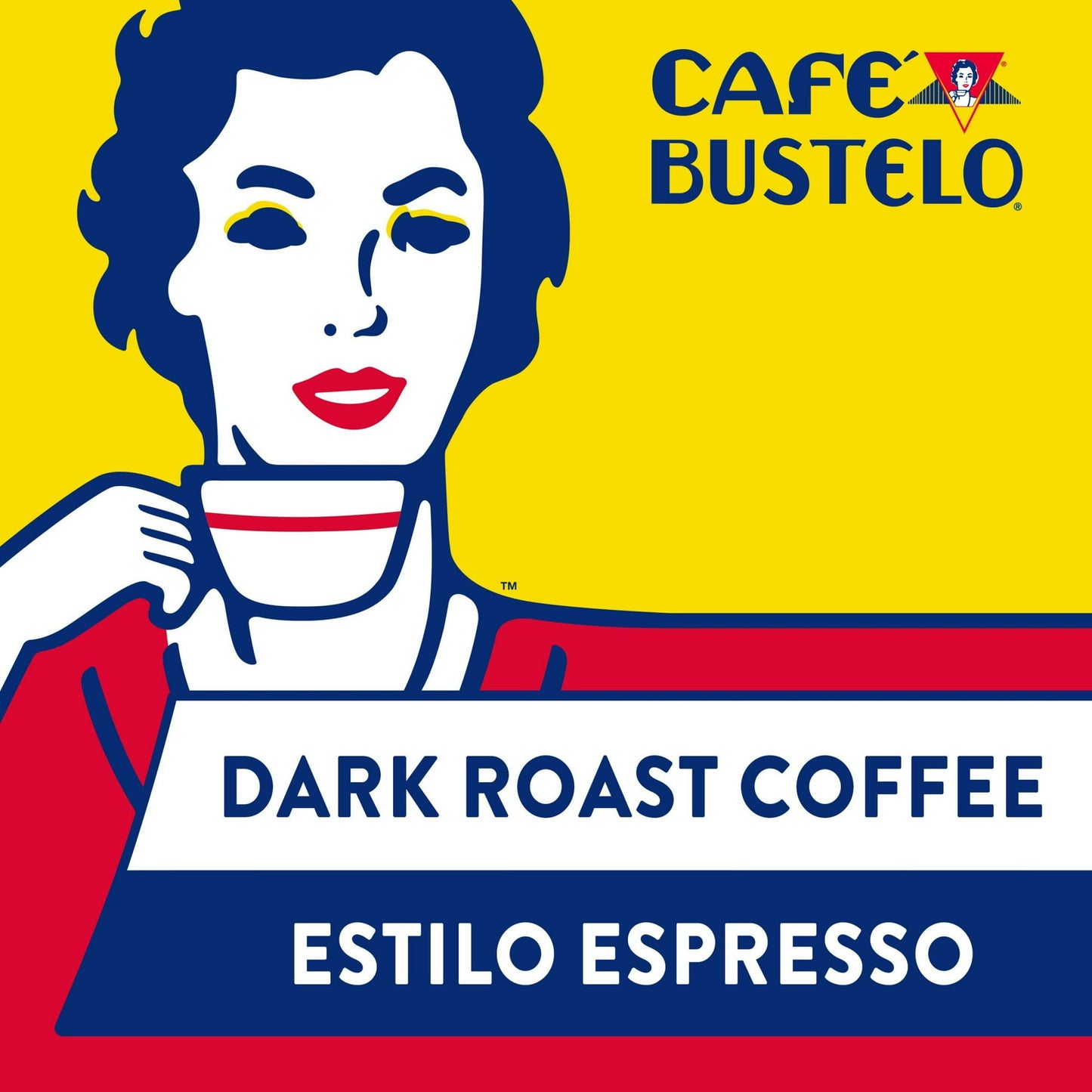 Cafe Bustelo Espresso Ground Coffee, Dark Roast, 22 oz Canister
