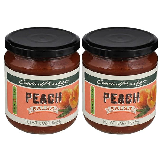 Central Market Mild Peach Salsa, 16 oz (Pack of 2)