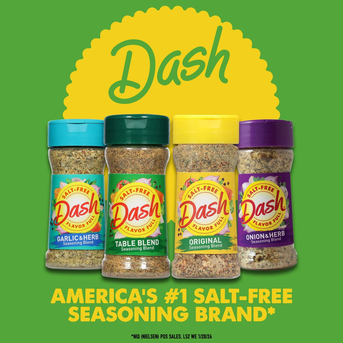 Dash Table Blend Seasoning Blend, Salt Free, Kosher, 2.5 oz (Pack of 2)