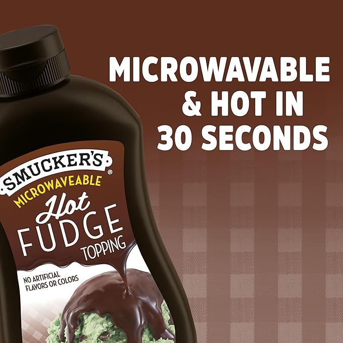 Smucker's Hot Fudge Topping, 15.5 Ounces, Microwavable Squeeze Bottle (Pack of 4)
