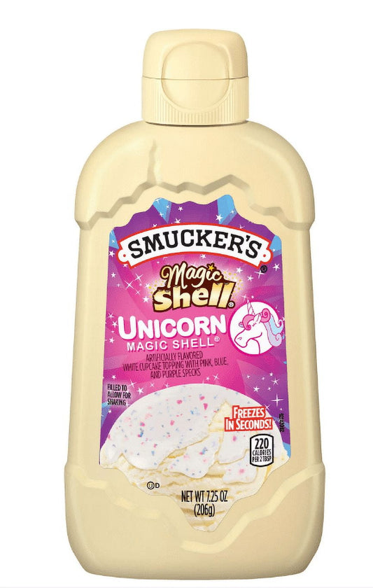 Smucker's Magic Shell Unicorn White Cupcake Flavored Topping, 7.25 Ounces (Pack of 4)