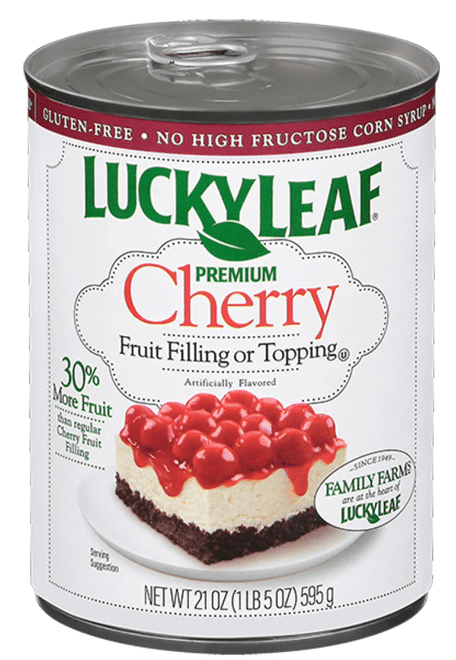 Lucky Leaf Premium Cherry Fruit Filling and Topping, 21 oz Can (Pack of 4)