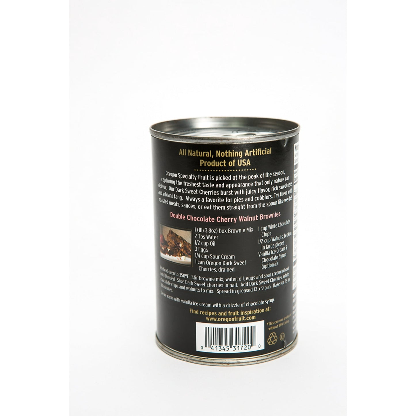 Oregon Fruit Dark Sweet Cherries in Heavy Syrup, 15 oz Can