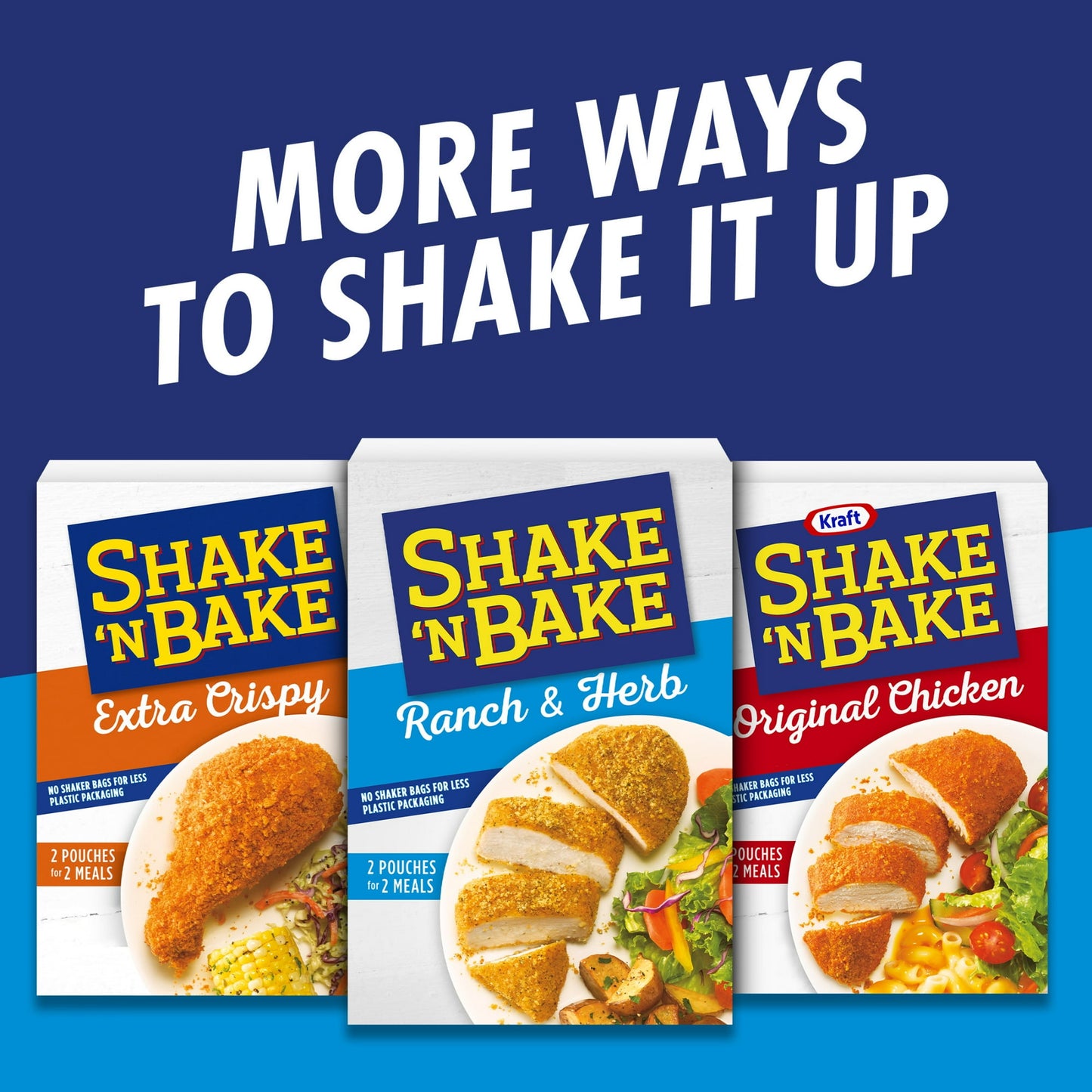 Shake 'N Bake Ranch & Herb Seasoned Coating Mix, 4.75 oz Box, 2 ct Packets, Pack of 2