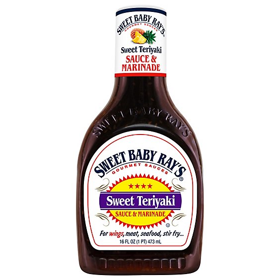Sweet Baby Ray's Sweet Teriyaki Sauce & Marinade 16 fl oz (Pack of 4)