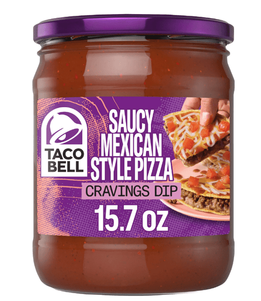 Taco Bell Saucy Mexican Style Pizza Cravings Dip, 15.7 oz Jar (Pack of 2)