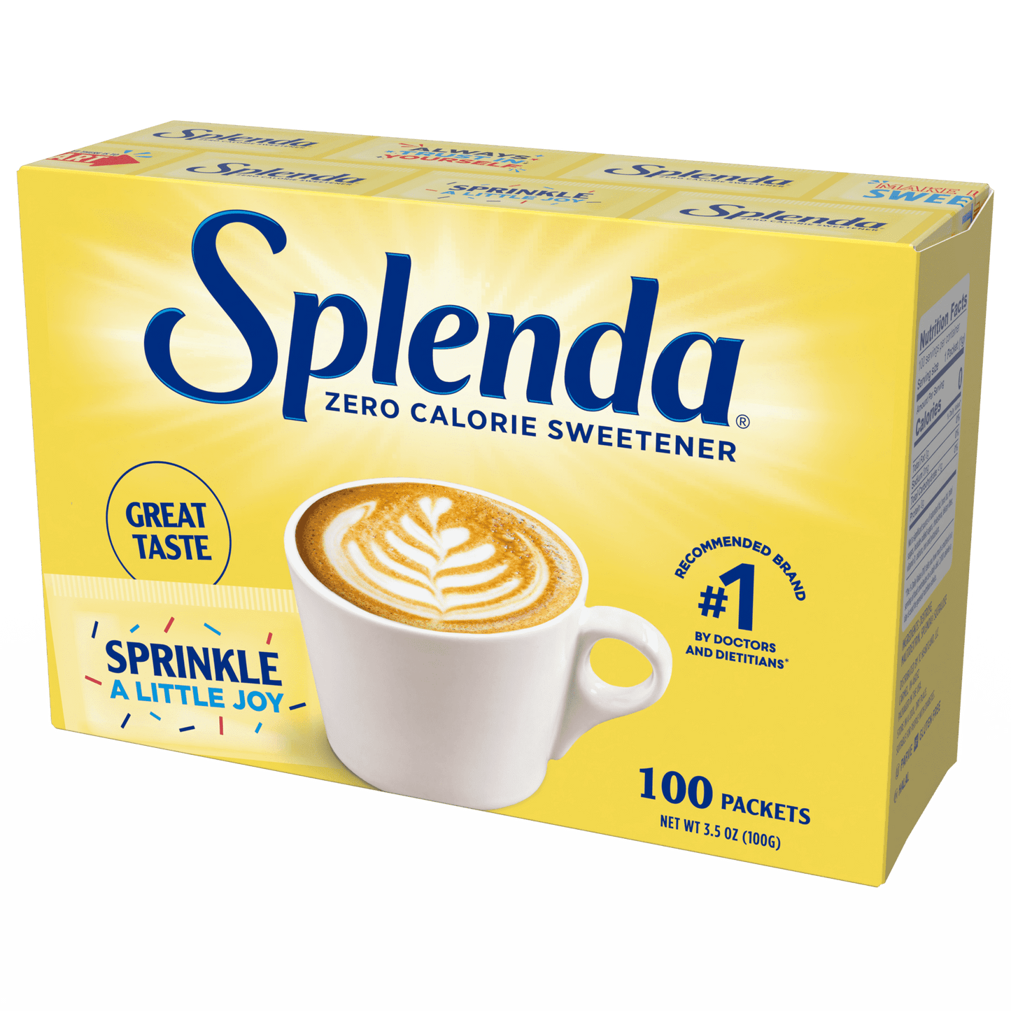 Splenda Zero Calorie Sweetener, Sugar Substitute Packets - 100CT (Pack of 2)