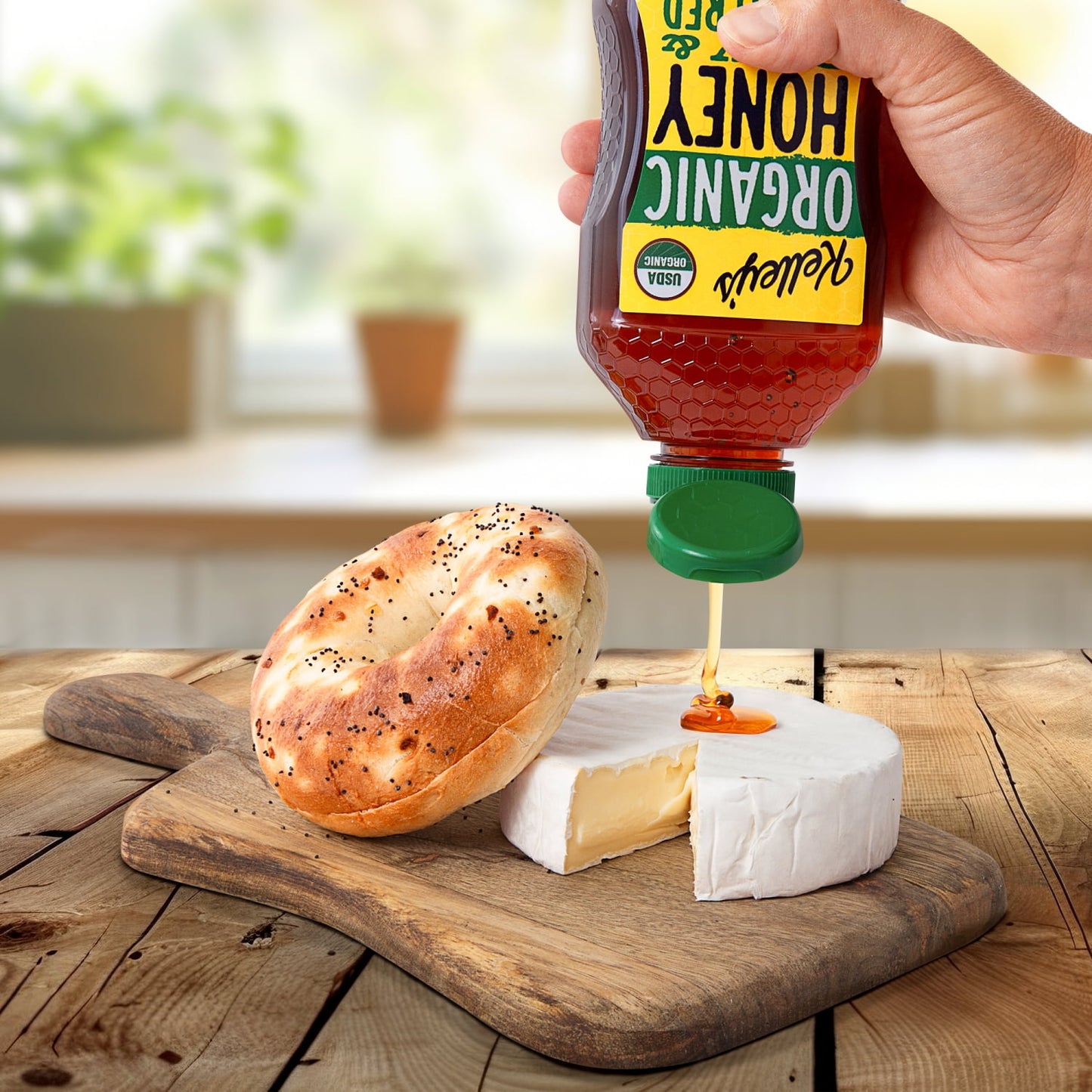 Kelley Honey Farms Organic 24oz Honey, USDA Certified Organic, Raw, Unfiltered, Sqz Bottle