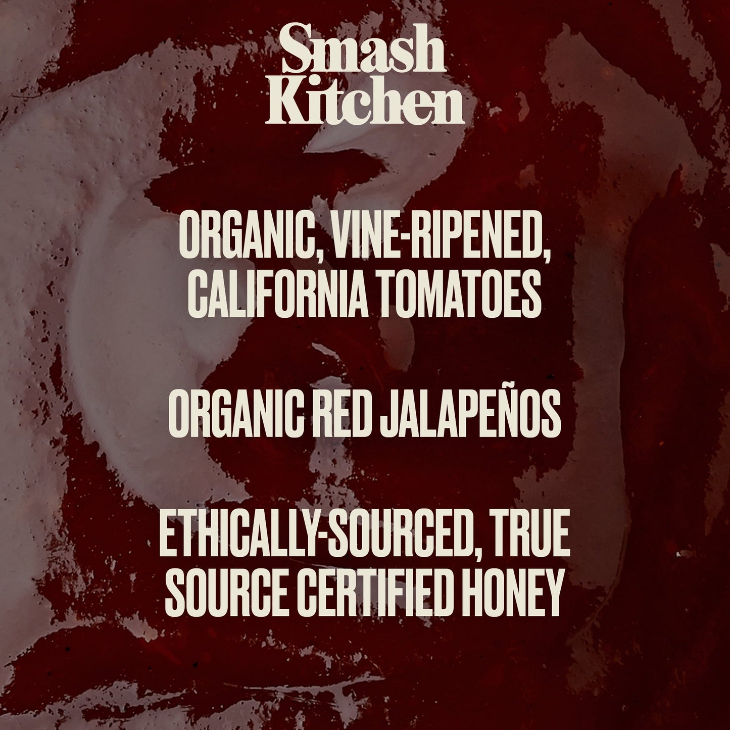 Smash Kitchen Organic Hot Honey BBQ Sauce, 15 oz Bottle(Pack of 2)