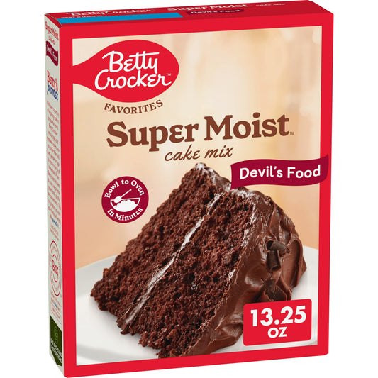 Betty Crocker Favorites Super Moist Devil's Food Cake Mix, 13.25 oz, Pack of 2