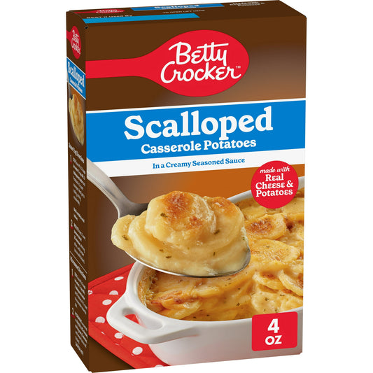 Betty Crocker Scalloped Casserole Potatoes, Made with Real Cheese, 4 oz Box, Pack of 2