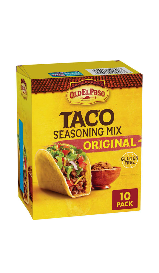 Old El Paso Taco Seasoning Mix 1oz, 10 Pack (Bulk Size)