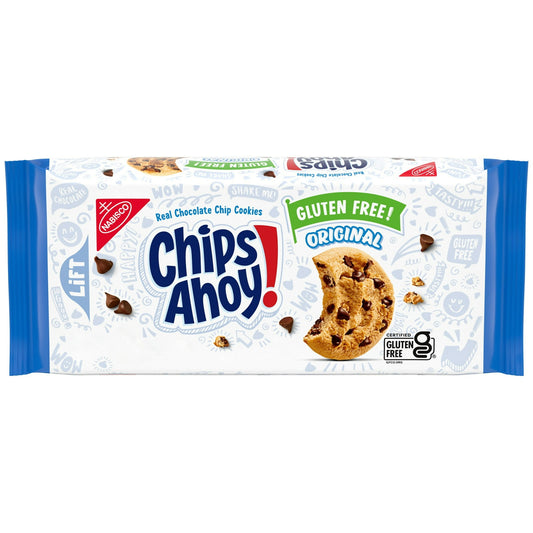CHIPS AHOY! Original Crunchy Gluten Free Chocolate Chip Cookies, 9.31 oz, Pack of 2