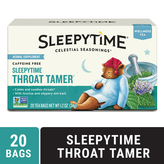 Celestial Seasonings Sleepytime Wellness Throat Tamer Herbal Tea Bags (20 Count)