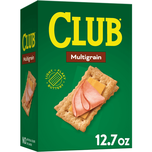 Club Multigrain Crackers, Lunch Snacks, 12.7 oz, Pack of 2