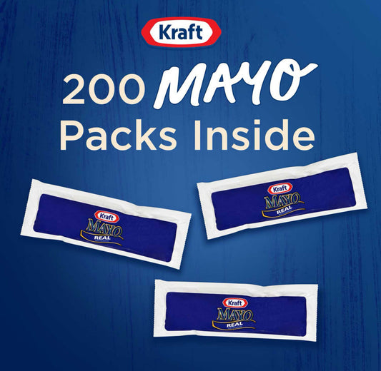 Kraft Real Mayo Packets, 7/16oz (200 Packets)