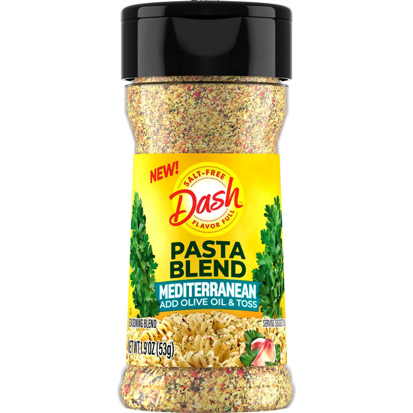 Dash Pasta Blend Mediterranean, Salt Free Seasoning Blend, 1.9 oz Bottle (Pack of 2)