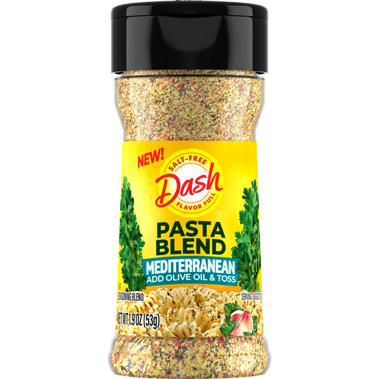Dash Pasta Blend Mediterranean, Salt Free Seasoning Blend, 1.9 oz Bottle (Pack of 4)