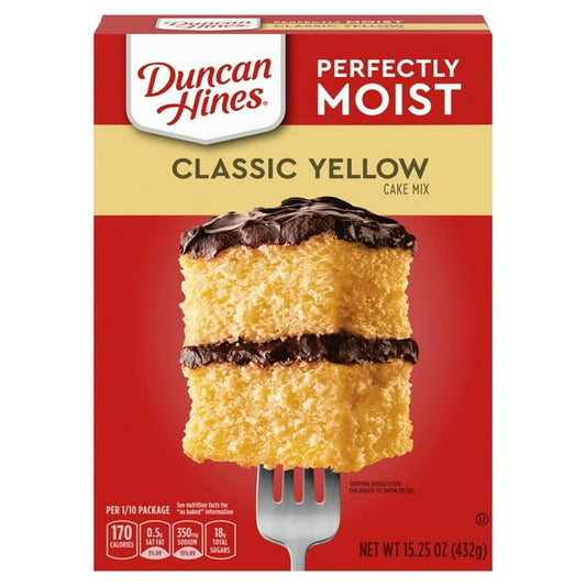 Duncan Hines Perfectly Moist Classic Yellow Cake Mix - 15.25 oz, Pack of 2