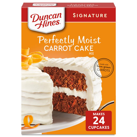 Duncan Hines Signature Perfectly Moist Carrot Cake Mix, 15.25 oz, Pack of 2