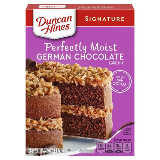 Duncan Hines Signature Perfectly Moist German Chocolate Cake Mix - 15.25 oz, Pack of 2