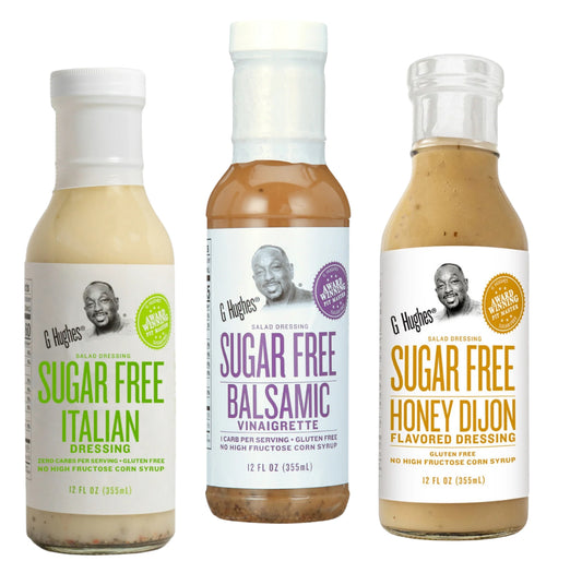 G Hughes Sugar Free Dressing Variety Pack (Italian, Balsamic, Honey Dijon)