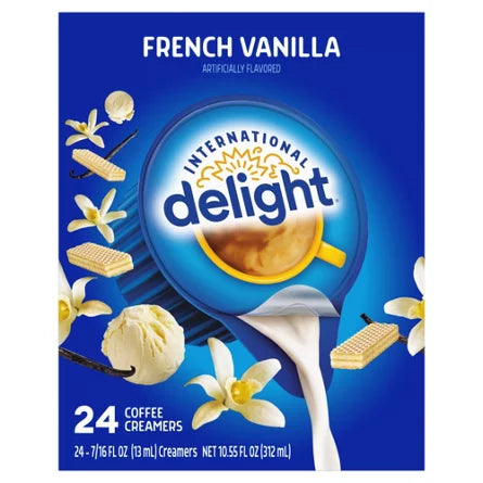 International Delight French Vanilla Coffee Creamer Singles, 24 ct (Case of 6)