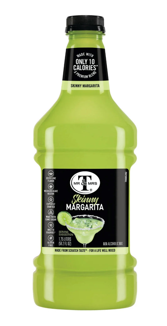 Mr & Mrs T Skinny Margarita Mix, 1.75 L, (Pack of 3)
