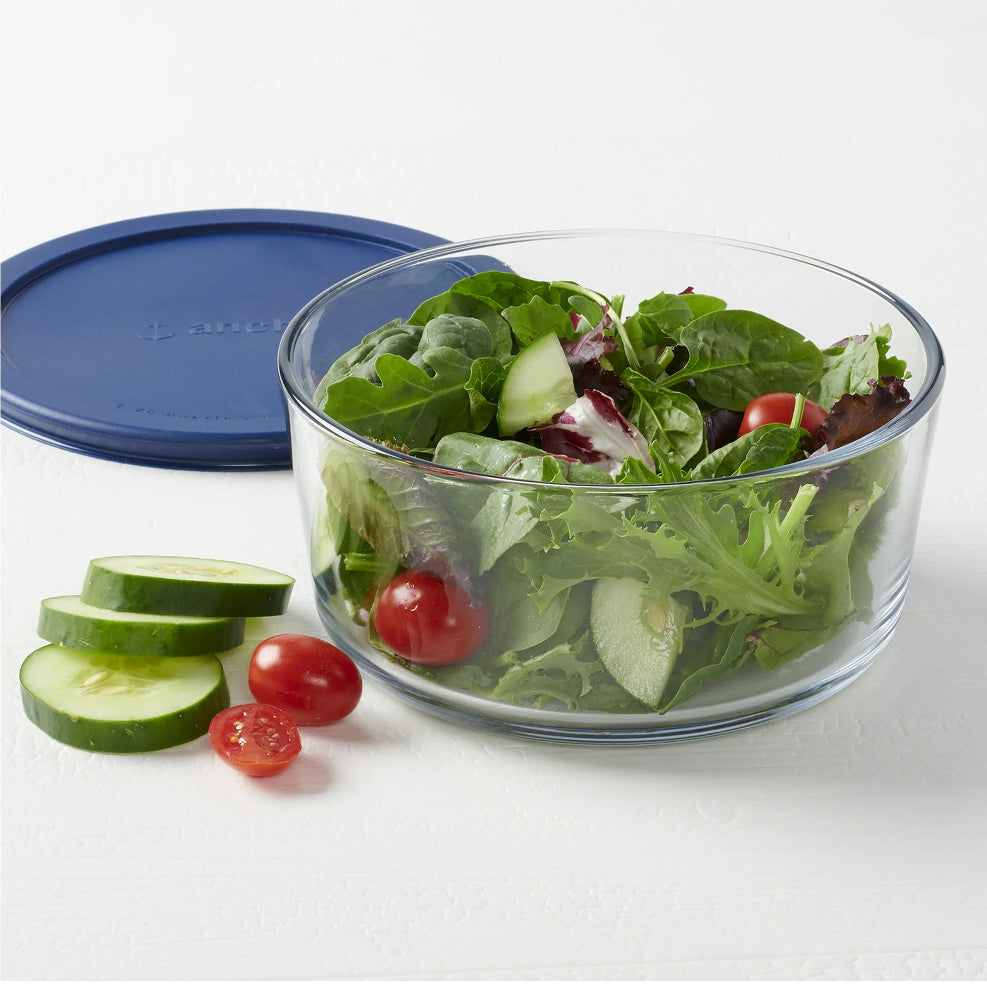 Anchor Hocking Glass Food Storage Container, 7 Cup